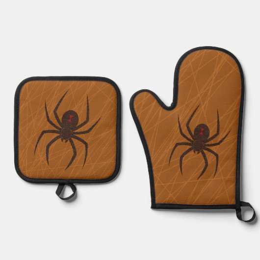 Het Spinnenweb Ovenwant & Pannenlap Set (Voorkant)