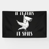 Het spioneert samenzweringstheoretische vogels zij spandoek (Horizontaal)