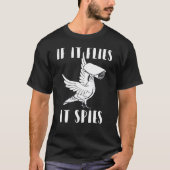 Het spioneert samenzweringstheoretische vogels zij t-shirt (Voorkant)