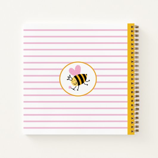 Het spiraalvormige Notitieboek van Bee A B C (Achterkant)