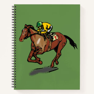 Het Spiraalvormige Notitieboekje van paardenrennen Notitieboek