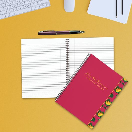 Het Spiral Notitieboek van de Bright Modern Floral