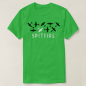 Het Spitfire-vliegtuig van de tweede wereldoorlog T-shirt (Design voorkant)