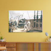 Het spliceren van de kabel na het eerste ongeval o canvas afdruk (Insitu (Woonkamer))