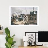 Het spliceren van de kabel na het eerste ongeval o poster (Thuiskantoor)