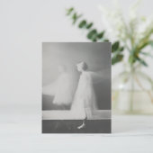 Het spook in de gang zwart-wit briefkaart (Staand voorkant)