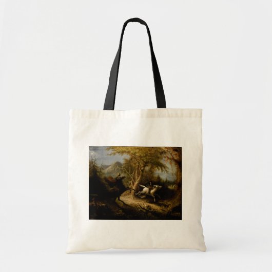 Het spook van de hoofdloze ruiter met Halloween in Tote Bag (Voorkant)