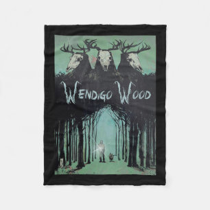 Het spook van het bos Cryptid Wendigo Wood Fleece Deken