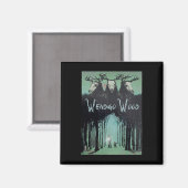 Het spook van het bos Cryptid Wendigo Wood Magneet (Voorkant / Achterkant)