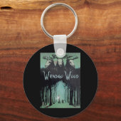 Het spook van het bos Cryptid Wendigo Wood Sleutelhanger (Voorkant)