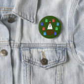 Het spook van Kerstcadeaus is grappig Ronde Button 5,7 Cm (In situ)