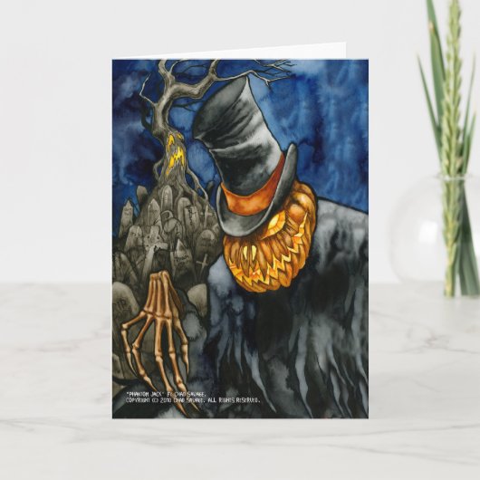 Het spook Wenskaart van de Hefboom Kaart (Voorkant)