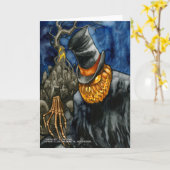 Het spook Wenskaart van de Hefboom Kaart (Gele Bloem)