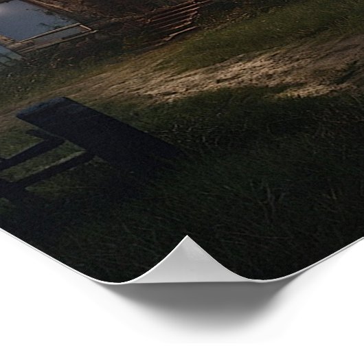 Het spookachtige boerderij Poster (Hoek)