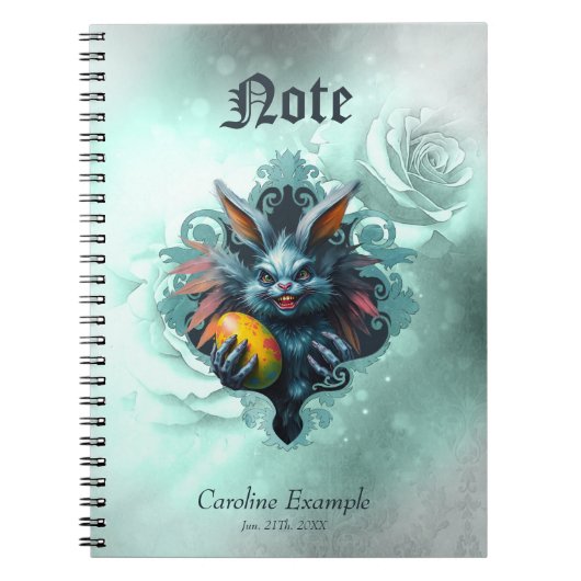 Het spookachtige paaskonijn notitieboek (Voorkant)