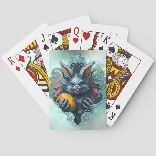 Het spookachtige paaskonijn pokerkaarten (Achterkant)