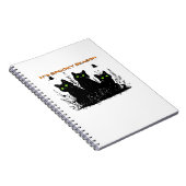 Het spookachtige seizoen zwarte katten Classic T-S Notitieboek (Rechterzijde)