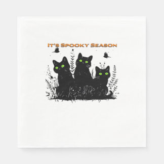 Het spookachtige seizoen zwarte katten Classic T-S Servet