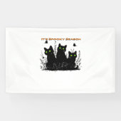 Het spookachtige seizoen zwarte katten Classic T-S Spandoek (Horizontaal)