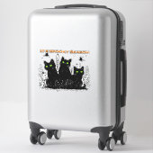 Het spookachtige seizoen zwarte katten Classic T-S Sticker (Koffer)