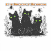 Het spookachtige seizoen zwarte katten Classic T-S Sticker (Voorkant)
