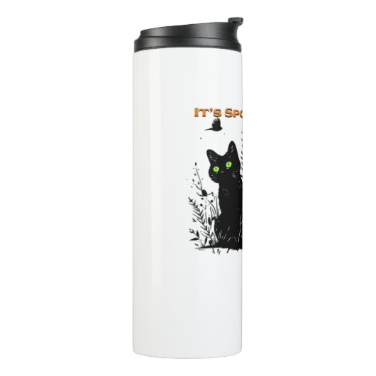 Het spookachtige seizoen zwarte katten Classic T-S Thermosbeker (Gedraaid links)