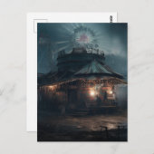 Het spookachtige verlaten circus carnaval briefkaart (Voorkant / Achterkant)