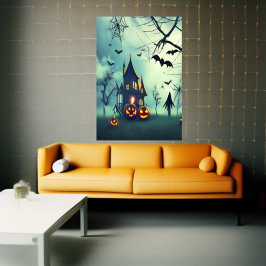 Het spookhuis| AI Art Poster