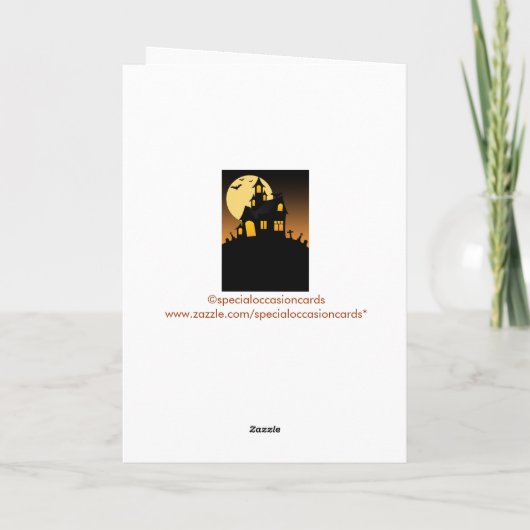 Het spookhuis Halloween dankt u kaardt Bedankkaart (Achterkant)