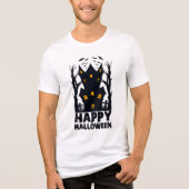 Het spookhuis: Happy Halloween Tri-Blend Shirt (Voorkant)
