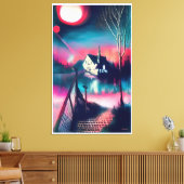 Het spookhuis op Faragasso Heights Canvas Afdruk (Insitu (Woonkamer))