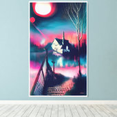 Het spookhuis op Faragasso Heights Canvas Afdruk (Insitu (Houten vloer))