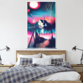 Het spookhuis op Faragasso Heights Canvas Afdruk (Insitu (Slaapkamer))