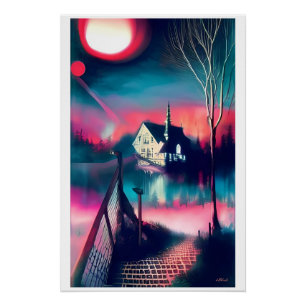 Het spookhuis op Faragasso Heights Perfect Poster