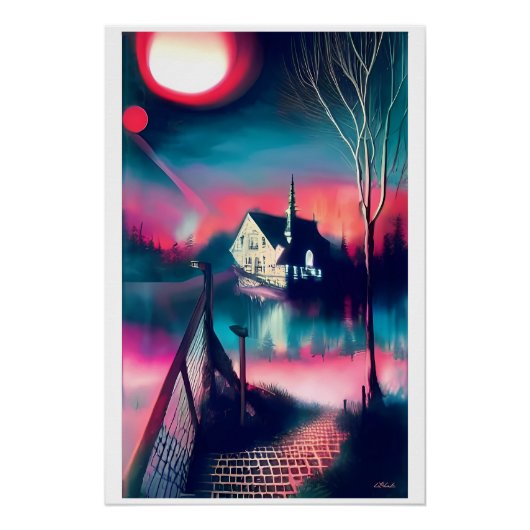 Het spookhuis op Faragasso Heights Perfect Poster (Voorkant)