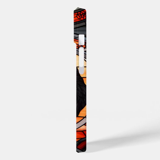 Het Spooky Raven Glas in lood Case-Mate iPhone Case (Achterkant / Links)