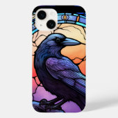 Het Spooky Raven Glas in lood Case-Mate iPhone Case (Achterkant)