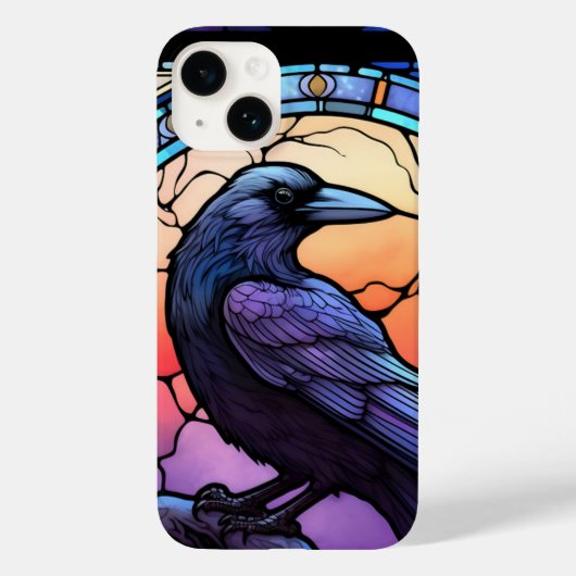 Het Spooky Raven Glas in lood Case-Mate iPhone Case (Achterkant)