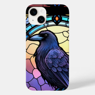 Het Spooky Raven Glas in lood Case-Mate iPhone 14 Hoesje