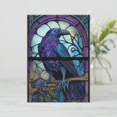 Het Spooky Raven Glas in lood Kaart (Staand voorkant)