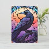 Het Spooky Raven Glas in lood Kaart (Staand voorkant)