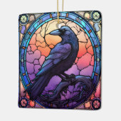 Het Spooky Raven Glas in lood Keramisch Ornament (Links)