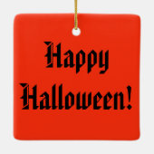 Het Spooky Raven Glas in lood Keramisch Ornament (Achterkant)