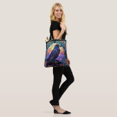 Het Spooky Raven Glas in lood Tote Bag (Op model)