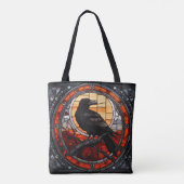 Het Spooky Raven Glas in lood Tote Bag (Achterkant)