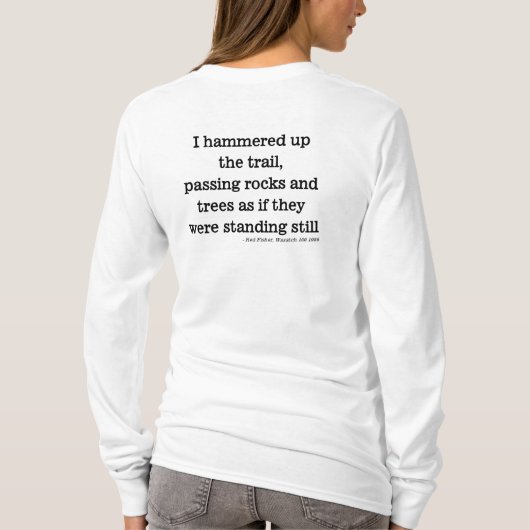 Het spoor dat rotsen en bomen passeert, is gehamer t-shirt (Achterkant)