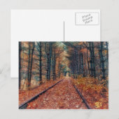 Het spoor door een Briefkaart van het Bos (Voorkant / Achterkant)