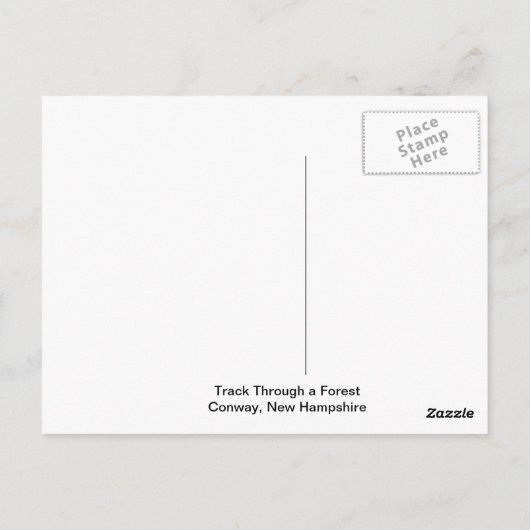 Het spoor door een Briefkaart van het Bos (Achterkant)
