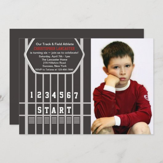 Het spoor en de Uitnodiging van de Foto van het Be (Voorkant / Achterkant)