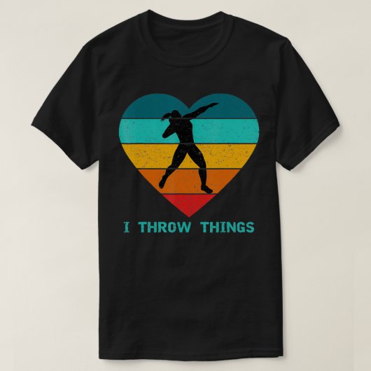 Het spoor en het Gebied Shot Put I Thans T-shirt (Design voorkant)